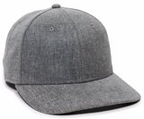 PREMIUM HEATHERED STRUCTURED CAP WITH LEATHER LOGO